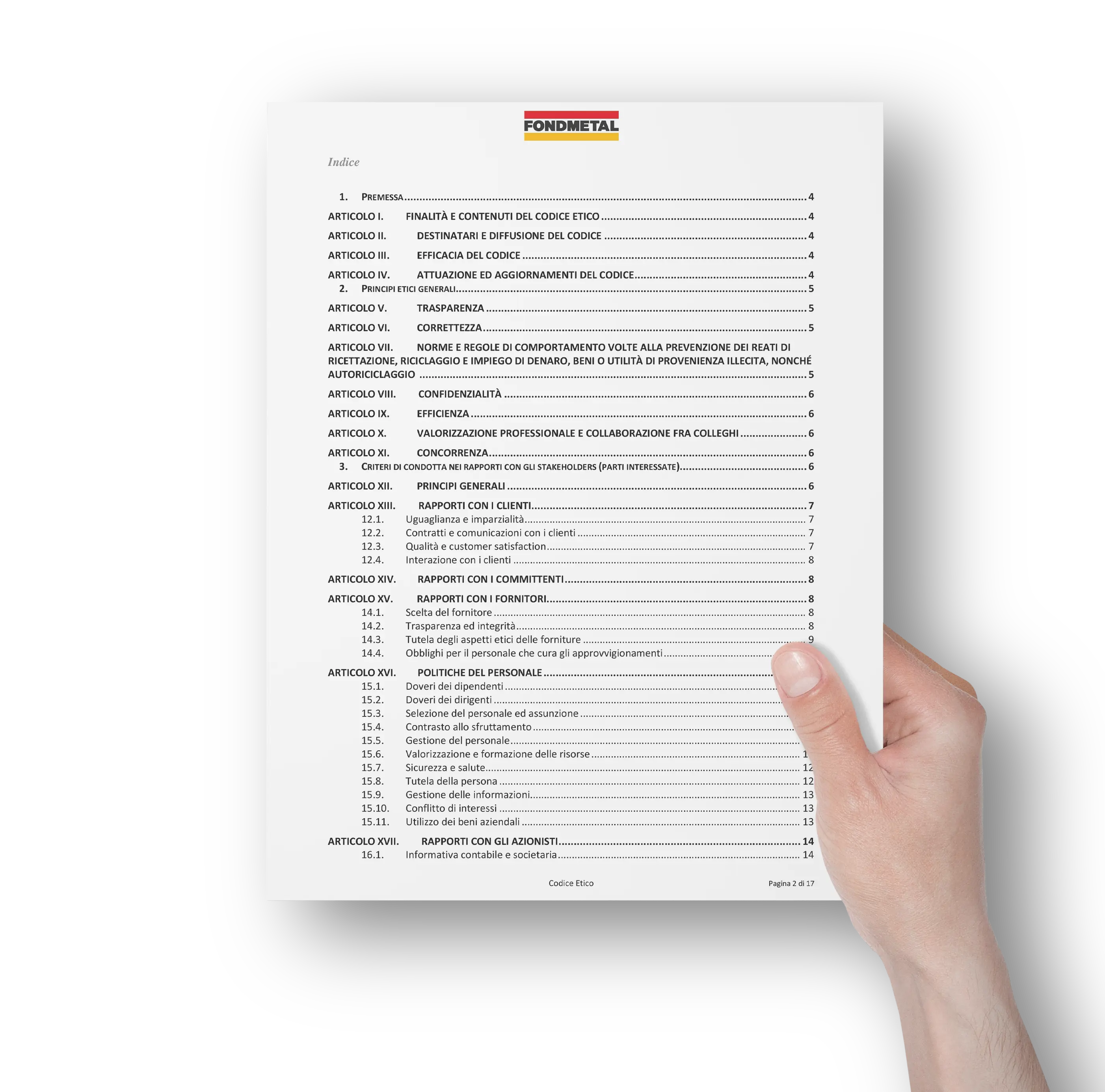 Codes and other documents - Fondmetal